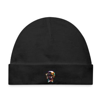 Stampfender Hiphop Straßenbeat - Baby Premium Organic Mütze - Schwarz - Vorne