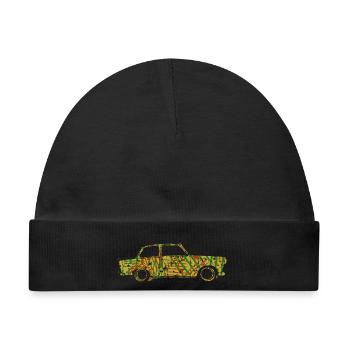 Trabi Ost DDR Tarn - Baby Premium Organic Mütze - Schwarz - Vorne
