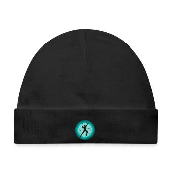 Klettern Bouldern Boulder Kletterer Bergsteiger - Baby Premium Organic Mütze - Schwarz - Vorne