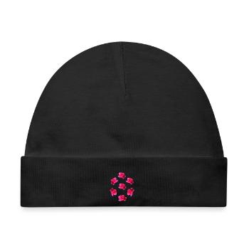 pink roses - Baby Premium Organic Mütze - Schwarz - Vorne