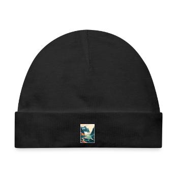 Bodo Norwegen Norwegischer Vestfjord Reiseposter - Baby Premium Organic Mütze - Schwarz - Vorne