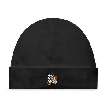 Große Schwester Big Sis - Baby Premium Organic Mütze - Schwarz - Vorne