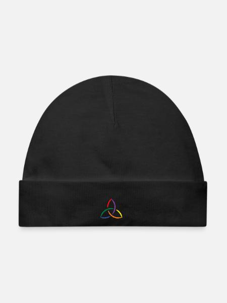 Keltisches Symbol Triquetra Regenbogen - Baby Premium Organic Mütze - Schwarz