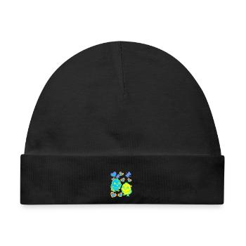 Küken Ostern Kind Kinder - Baby Premium Organic Mütze - Schwarz - Vorne