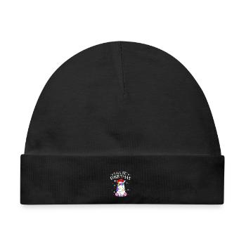 Anti-Christmas Anti-Weihnachten Einhorn Xmas Anti - Baby Premium Organic Mütze - Schwarz - Vorne
