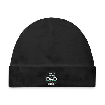 WALKING DAD dog dog dad Hundebesitzer Herrchen - Baby Premium Organic Mütze - Schwarz - Vorne