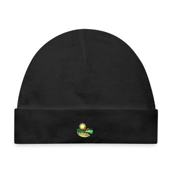 Ackerland Acker Agrar Design Farmland Grafik - Baby Premium Organic Mütze - Schwarz - Vorne