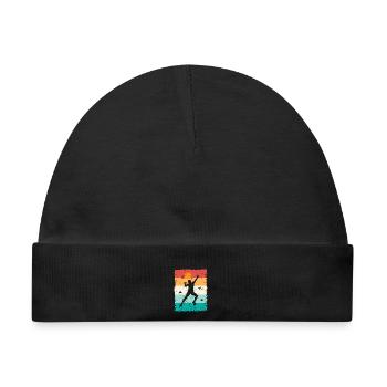 Boulder Klettern Bouldern Kletterer Bergsteiger - Baby Premium Organic Mütze - Schwarz - Vorne