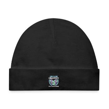 Diamantmalerei Handwerkszeug Diamantmaler - Baby Premium Organic Mütze - Schwarz - Vorne