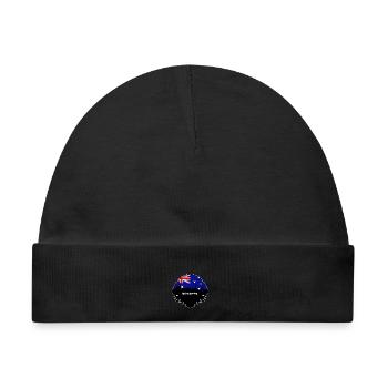 Brisbane Australien Flagge Skyline Silhouette Reisen - Baby Premium Organic Mütze - Schwarz - Vorne