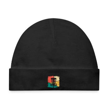Disc Golf Spieler Discgolfer Vintage Discgolf - Baby Premium Organic Mütze - Schwarz - Vorne