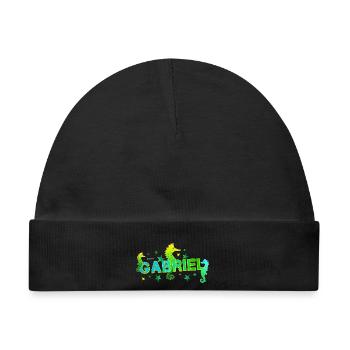 Gabriel - Baby Premium Organic Mütze - Schwarz - Vorne