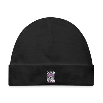 Quad Princess ATV Allrad Quad Fahren Offroad Girl - Baby Premium Organic Mütze - Schwarz - Vorne