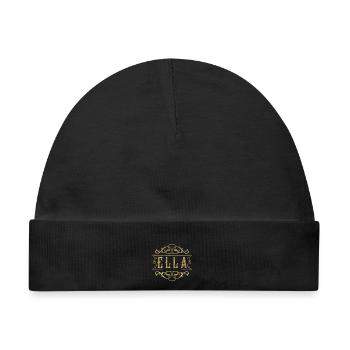 Ella gold - Baby Premium Organic Mütze - Schwarz - Vorne