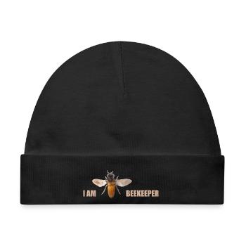 i am beekeeper - Baby Premium Organic Mütze - Schwarz - Vorne