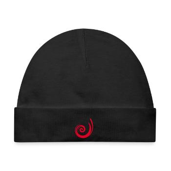 rotes Muster rot Geschenkidee - Baby Premium Organic Mütze - Schwarz - Vorne