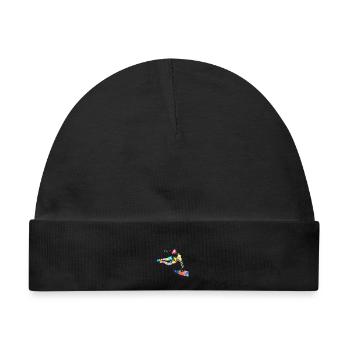Draufgängerischer Parkour Traceur - Baby Premium Organic Mütze - Schwarz - Vorne