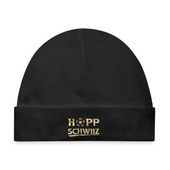 Hopp Schwiiz - Baby Premium Organic Mütze - Schwarz - Vorne
