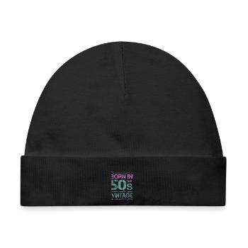 Fünfziger 50th 50s 50er - Baby Premium Organic Mütze - Schwarz - Vorne