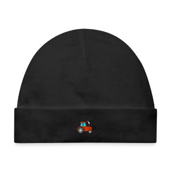 Traktor Trecker - Baby Premium Organic Mütze - Schwarz - Vorne