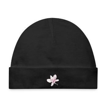 Blume - Baby Premium Organic Mütze - Schwarz - Vorne