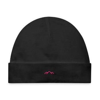 Berg Bergsteigen Rosa Berglauf - Baby Premium Organic Mütze - Schwarz - Vorne