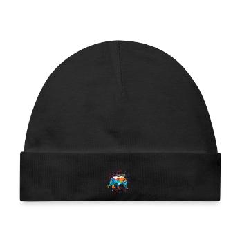 Majestätischer Braunbär Kanada - Baby Premium Organic Mütze - Schwarz - Vorne