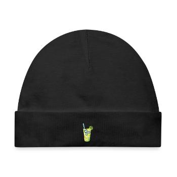 kühles Getränke mit Zitrone - Baby Premium Organic Mütze - Schwarz - Vorne