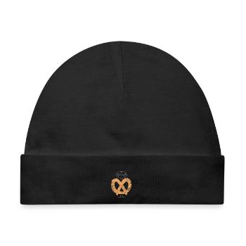 Knusprige Laugenbrezel Namaste - Baby Premium Organic Mütze - Schwarz - Vorne