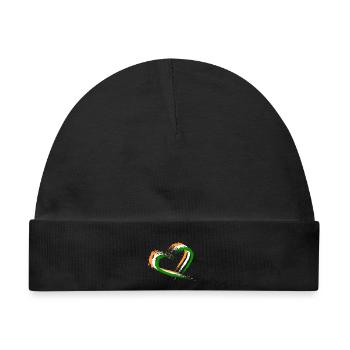 Herz Bürste Flagge Indien Design Neu Vektor Fahne - Baby Premium Organic Mütze - Schwarz - Vorne