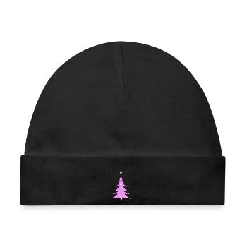 Weihnachtsbaum - Baby Premium Organic Mütze - Schwarz - Vorne