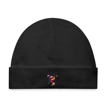 Flinker Waveboard Straßensurfer - Baby Premium Organic Mütze - Schwarz - Vorne