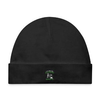 Platzwart Geschenkidee - Baby Premium Organic Mütze - Schwarz - Vorne