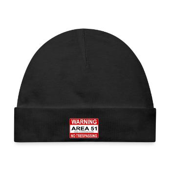 AREA 51 Schild - Baby Premium Organic Mütze - Schwarz - Vorne