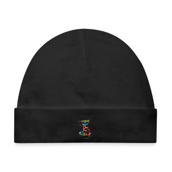 Hochfliegende Trampolin Turnerin - Baby Premium Organic Mütze - Schwarz - Vorne