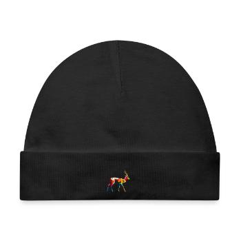 Graziöse Gazelle Steppenbewohner - Baby Premium Organic Mütze - Schwarz - Vorne