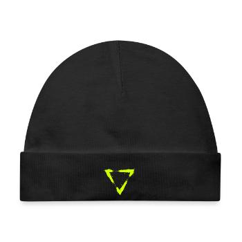 Symbol Dreieck Bürste Design Neu Gelb - Baby Premium Organic Mütze - Schwarz - Vorne
