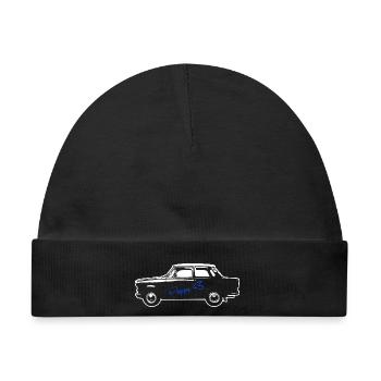 P601 Trabbi Ost Oldtimer - Auto fürs Herz - Baby Premium Organic Mütze - Schwarz - Vorne
