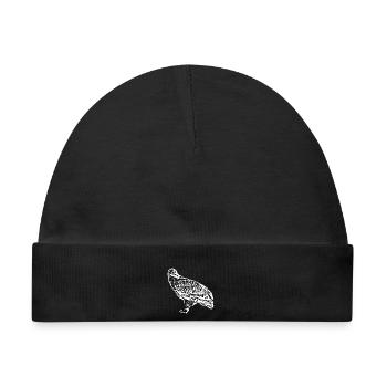 Wanderfalke, Falke, Falke, Vogel, Raubfalke, Falke - Baby Premium Organic Mütze - Schwarz - Vorne