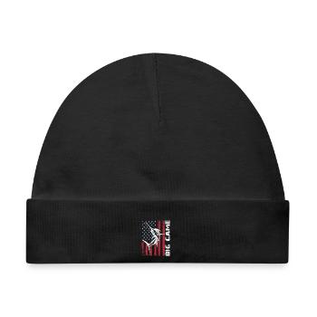 Springender Marlin mit US Flagge Hochseefischen - Baby Premium Organic Mütze - Schwarz - Vorne