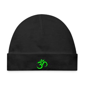 Om Design Symbol Meditation Befreiung Limone Grün - Baby Premium Organic Mütze - Schwarz - Vorne