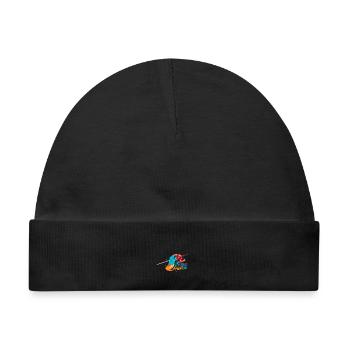 Schwungvoller Polygon Porträtmaler - Baby Premium Organic Mütze - Schwarz - Vorne