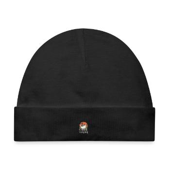 Camping Coffee Design - Baby Premium Organic Mütze - Schwarz - Vorne