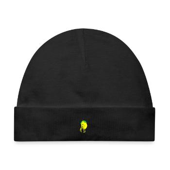Zitrone Zitronenmotiv Citron Limonette Limone - Baby Premium Organic Mütze - Schwarz - Vorne