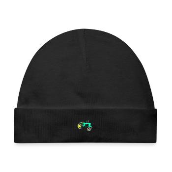 Traktor Trecker - Baby Premium Organic Mütze - Schwarz - Vorne