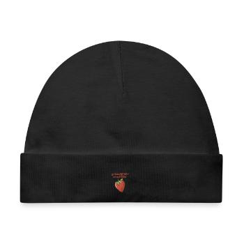 Erdbeeren Flüsterer - Baby Premium Organic Mütze - Schwarz - Vorne