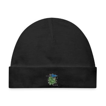 vogel pfau art deco simpel spruch lustig funken - Baby Premium Organic Mütze - Schwarz - Vorne