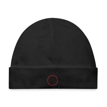 Kreis Ring Form Symbol Rot - Baby Premium Organic Mütze - Schwarz - Vorne