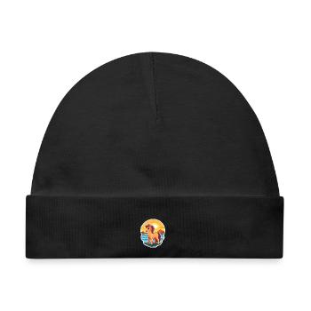 ponny lustige karikatur kawaii strand illustration - Baby Premium Organic Mütze - Schwarz - Vorne