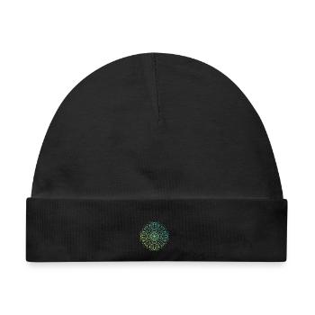 Mandala - Baby Premium Organic Mütze - Schwarz - Vorne